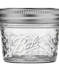Wide Mouth Quilted Crystal Jelly Jars with Lids and Bands for Canning, Juices, Jams, Jellies, Sauces, Pickles, Mustard and Flavored Vinegars