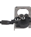 Close-up of Lathe Headstock Assembly with 20T, 25T, and 45T Gear Set for Mini Lathes, aluminum alloy body visible
