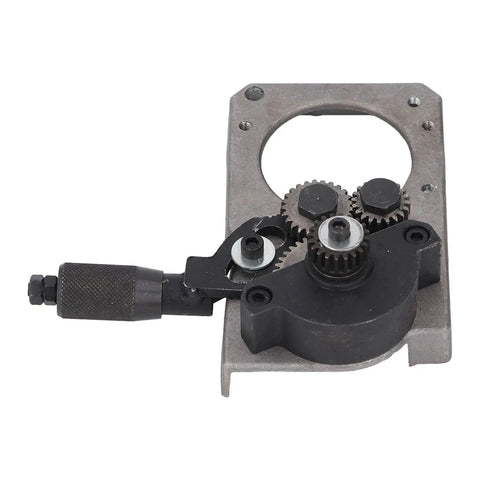 Close-up of Lathe Headstock Assembly with 20T, 25T, and 45T Gear Set for Mini Lathes, aluminum alloy body visible