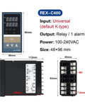 C400 C700 C900 PID Temperature Controller Digital Thermostat For Industrial Temperature Regulation, Precise PID Controller For Van Setups, Easy Setup And Reliable Heavy Duty Temperature Regulator, REX-C400 front view