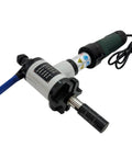 Built Different Portability Meets Insane Cutting Power In This Aluminum Handheld Electric Pipe Beveler And Internally Expanding Chamfering Machine On 220V close-up of the motor and handle.