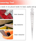 Stainless Steel Taper Gauge 1-15mm and 1/32-5/8 Inch Welding Gauge For Inch And Metric Feeler Gap Measurements, uses shown.