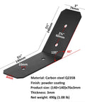 Flush Inside 45 Degree Angle Bracket 4 Pack For 4x4 Nominal Posts And 6x6 Posts Pergola And Gazebo Lumber Connector 11 Gauge diagram