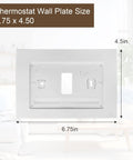 Durable White Wall Plate Cover For WiFi Programmable Thermostat And Smart Thermostat Easy Clean Faceplate, 6.75x4.5 in size