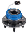 Front Wheel Hub And Bearing Assembly For 2004 2005 Chevy Classic, 1997 2003 Malibu, 1999 2004 Oldsmobile Alero, 1997 1999 Cutlass, 1999 2005 Pontiac Grand Am With ABS, For Your Daily Ride, Premium OE Replacement For A Smooth Ride And Quiet Operation, showing detailed front view with ABS connector.