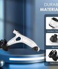Front Lower Left And Right Control Arm Kit For Ford C Max And Focus 2012 2018 2013 2018 Pro Grade High Strength Suspension Replacement 2 Piece Set Durable Welded Arms For Smooth Handling silver front control arm with ball joint