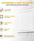 Heavy Duty Push To Open Aluminum Access Panel For Drywall Ceilings And Walls Solid Build Inspection Hatch Cover with waterproof painted finish.