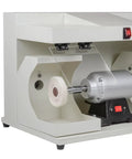 Heavy Duty Dual Head Bench Grinder With 550W Copper Motor And Bright Led Work Light For Quick Tough Sharpening At 2800 Rpm No Sweat Setup Knockout Build close-up view of the motor and polishing wheel.