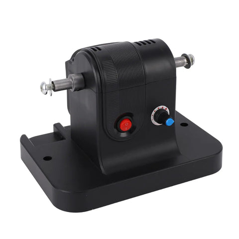 Focket Mini Belt Sander 100W Adjustable Speed Cordless Bench Grinder With Four Non Slip Foot Pads view from the side showing controls.
