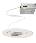 Built Tough 6 Inch Adjustable Round Led Recessed Downlight Kit Delivering 5 Cct Options 15 Watt 1350 Lumens ceiling mount with wire connection.