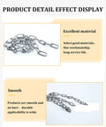 Heavy Duty 304 Stainless Steel Garden Chain With A Slick Polished Look Perfect For Backyard Dog Tethers Decorative Railings And Chandelier Hanging, detailed view of links.