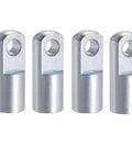 4 Pack Air Cylinder Rod Clevis End Female M16x1.5 Thread 82mm Length I Type Connector For Pneumatic Systems Industrial Machinery Durable Heavy Duty Quick Connect Replacement Part, silver carbon steel