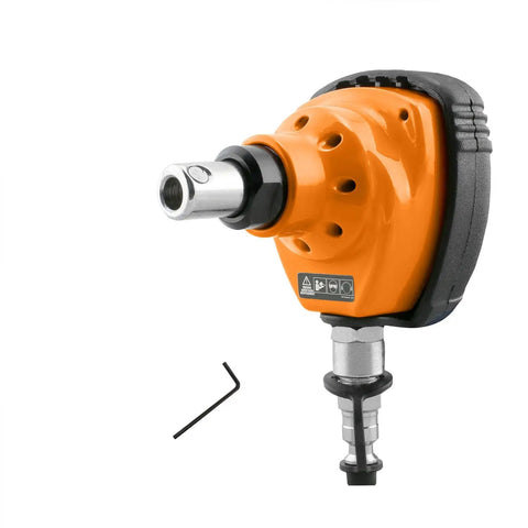 Palm Sized Pneumatic Nailer For Tight Spaces Drives 6D To 16D Nails From Two To Three And A Half Inches with hex key tool.