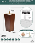 Diagram of 8 Inch Solid Wood Pyramid Furniture Legs Set Of 4 Walnut Replacement Feet For Couch And Sofa, DIY Repair And Restoration, Pre Drilled 5 16 Inch Bolt And Hardware, Wide Base, Non Slip Pads, Mid Century Modern Style with bolt specifications.
