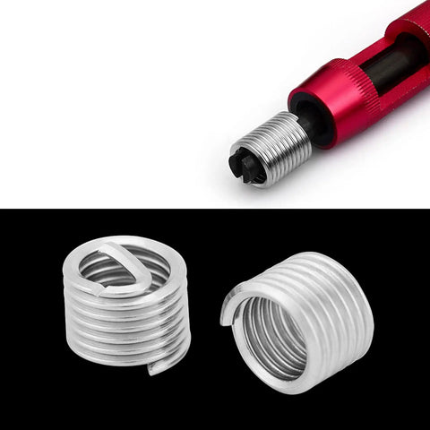 Heavy Duty Stainless Thread Repair Inserts Kit 100 Pieces M6x1.0x1.5D Locking Type Rock Solid Aircraft And Automotive Connections Durable 304
