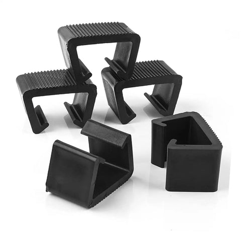 Outdoor Wicker Furniture Fasteners And Sofa Clips For Securing Rattan Chairs And Sectional Sets Weather Resistant Plastic Clamps Heavy Duty For Patio Lounge No Fuss Install Durable Non Slip Garden Clip Kit 8 Pieces displayed in black
