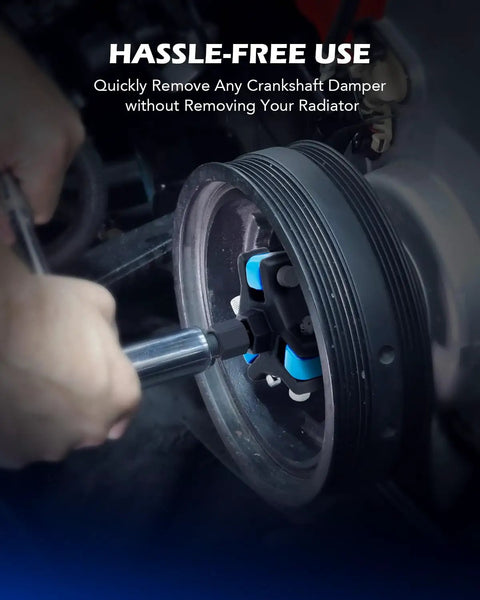 Using Harmonic Balancer Puller Kit With Adjustable 3 Jaw Puller Set For No Fuss Quick Balancer Removal And Damper Replacement