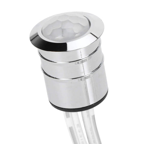 Close-up of Proximity Sensor Switch For LED Cabinet And Wardrobe Lighting, Infrared Motion Induction, aluminum body