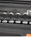 Pro Grade Universal Ball Bearing Extractor Set for Safe Easy Bearing Removal with half round tips displayed in case