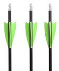 Close-up of 2 Inch Matrix Shield Cut Arrow Vanes Green Pack of 36 for Archery Bowhunting and Recreational Shooting Ideal for 3D and Field Arrows Delivers Stable Flight and Consistent Accuracy.