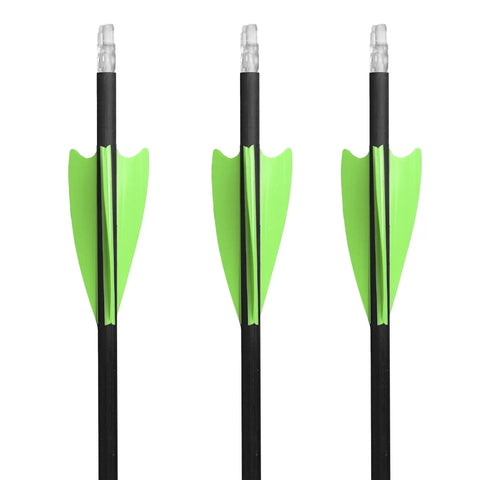 Close-up of 2 Inch Matrix Shield Cut Arrow Vanes Green Pack of 36 for Archery Bowhunting and Recreational Shooting Ideal for 3D and Field Arrows Delivers Stable Flight and Consistent Accuracy.
