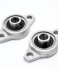 Badass 10mm Zinc Alloy Pillow Block Bearings With Housing 10 Pack on white background, two self-aligning mounted bearings