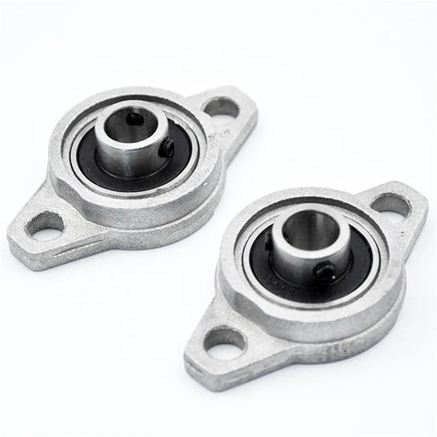 Badass 10mm Zinc Alloy Pillow Block Bearings With Housing 10 Pack on white background, two self-aligning mounted bearings