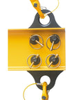 Close-up of Aluminum Lifting Spreader Beam 4400 LBS 2 Ton Capacity 6 Foot Length With 6 Foot Round Sling Bridle And G80 Hooks