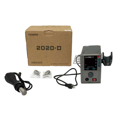 Pro Grade 700W Hot Air Rework Station With LCD Temperature Control And Adjustable 212 To 932 F Range 120 Level Airflow Includes Nozzles