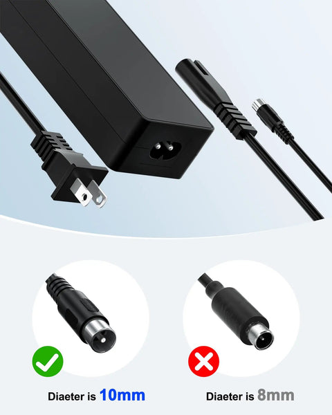 42V Electric Bike Charger With RCA Plug For Nakto 36V Models Like Camel Fashion Elegance Pony Mini Cruiser E Bike And Glion Dolly Electric Scooter Keeps Your Ride Ready For Daily Rides
