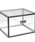 Kaba Acrylic CNC Enclosure For 3018 Series And 1810 Pro ProVer MX3 Keeps Your Home Shop Dust Free And Quiet Premium Modular Guard With Safe Viewing 460 By 400 By 310 Mm, clear acrylic box side view