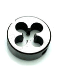Heavy Duty HSS Metric Threading Kit With M6 X 0.75mm Taper And Plug Tap Combined With A Pro Grade Die Set showing a metal die for threading.