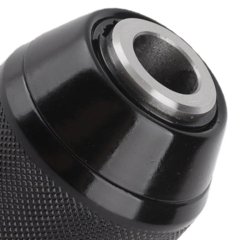 Close-up of Go To Keyless Drill Chuck For Hand Drill And Impact Driver Half Inch Mount 20UNF Self Tightening Drill Press Adapter