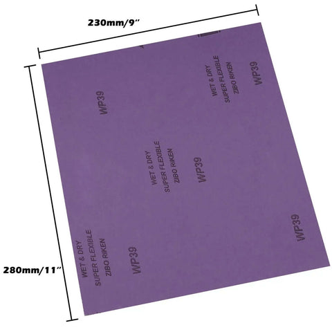 9x11 Inch Wet Dry Sandpaper Kit 24 Pcs Alumina Abrasive Grits 60 80 120 150 180 240 320 400 sheet size illustration