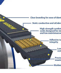 Industrial Narrow Cogged V Belt 5VX450 Heavy-Duty Long-Life EPDM Rubber Quiet Operation Top-Notch Performance For OEM-Grade Power Transfer In Industrial Equipment shown on pulley