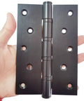 6 Inch Ball Bearing Door Hinges For Heavy Duty Wood Doors Non Mortise With Mounting Hardware Brushed Black Stainless Steel 304