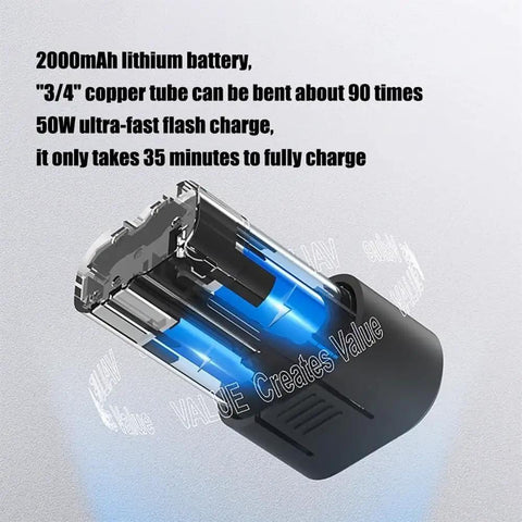 Shop Certified Cordless Electric Tube Bender For Copper Pipe 1/4 To 7/8 Inch with 2000mAh lithium battery and fast charge capability.