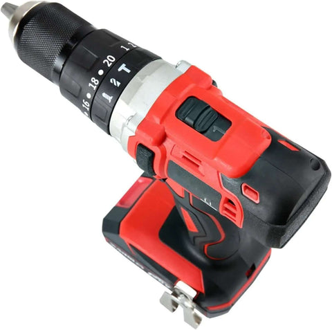 20 Volt Cordless Drill Impact Driver Kit With Two Batteries Compact view showing single sleeve chuck and ergonomic handle.