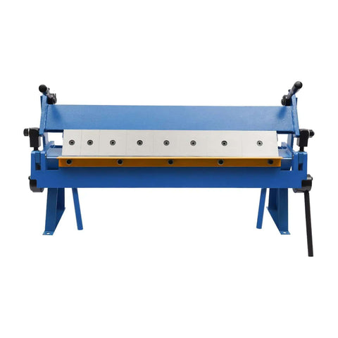 Box And Pan Brake Sheet Metal Folder 24 Inch Industrial Bender with two handles, removable fingers, and durable metal construction.