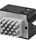 Direct Bolt On Blower Motor Resistor For Hyundai Santa Fe Santa Fe Sport 2014 To 2019 showing connection pins and durable housing.