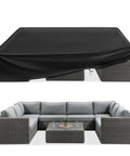 Extra Large Patio Table Cover For 10 To 12 Seat Rectangular Set Heavy Duty Waterproof Outdoor Cover All Weather Protection