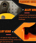 Top Shelf Horizontal Plate Lifting Clamp For Steel And Stone With 5 Ton Capacity Knockout Grip System alloy hook and gear details