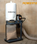 Heavy Duty 14 Inch Dust Collector Band Clamp That Works Like A Charm And Locks Down Tight To Keep Your Shop From Getting Covered In Sawdust While Fitting Delta Jet Grizzly Machine Ports on a POWERTEC dust collector.