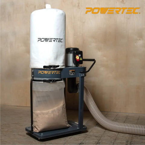 Heavy Duty 14 Inch Dust Collector Band Clamp That Works Like A Charm And Locks Down Tight To Keep Your Shop From Getting Covered In Sawdust While Fitting Delta Jet Grizzly Machine Ports on a POWERTEC dust collector.