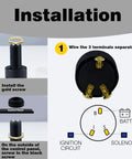 Installation guide for Marine Ignition Switch With 2 Keys 12V 10A 3 Position Waterproof Universal Keyed Switch.