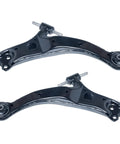 Front lower control arm pair with ball joints, black metal, for Toyota Avalon/Sienna/Solara.