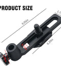 Heavy Duty Cast Iron Woodworking Lathe Tool Rest Base Featuring 20Mm Aperture Hole Diameter shown with product dimensions.