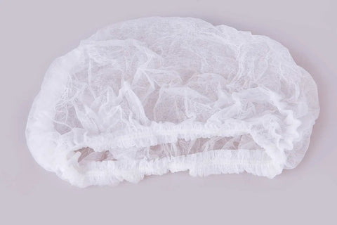 Disposable Bouffant Hair Caps 21 Inch Head Cover Net For Salon Or Spray Tan Breathable Nonwoven Fabric With Elastic Band