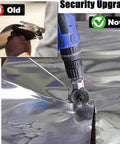 Turn Your Drill Into a Metal Sheet Cutter Nibbler for Precise Cuts with Fast Drill Attachment cutting aluminum sheet close-up