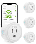 Dual Band Smart Plug With Remote Control, Works With Alexa And Google Home, 5GHz And 2.4GHz WiFi, Stable Dual Band Connectivity, 4 Pack